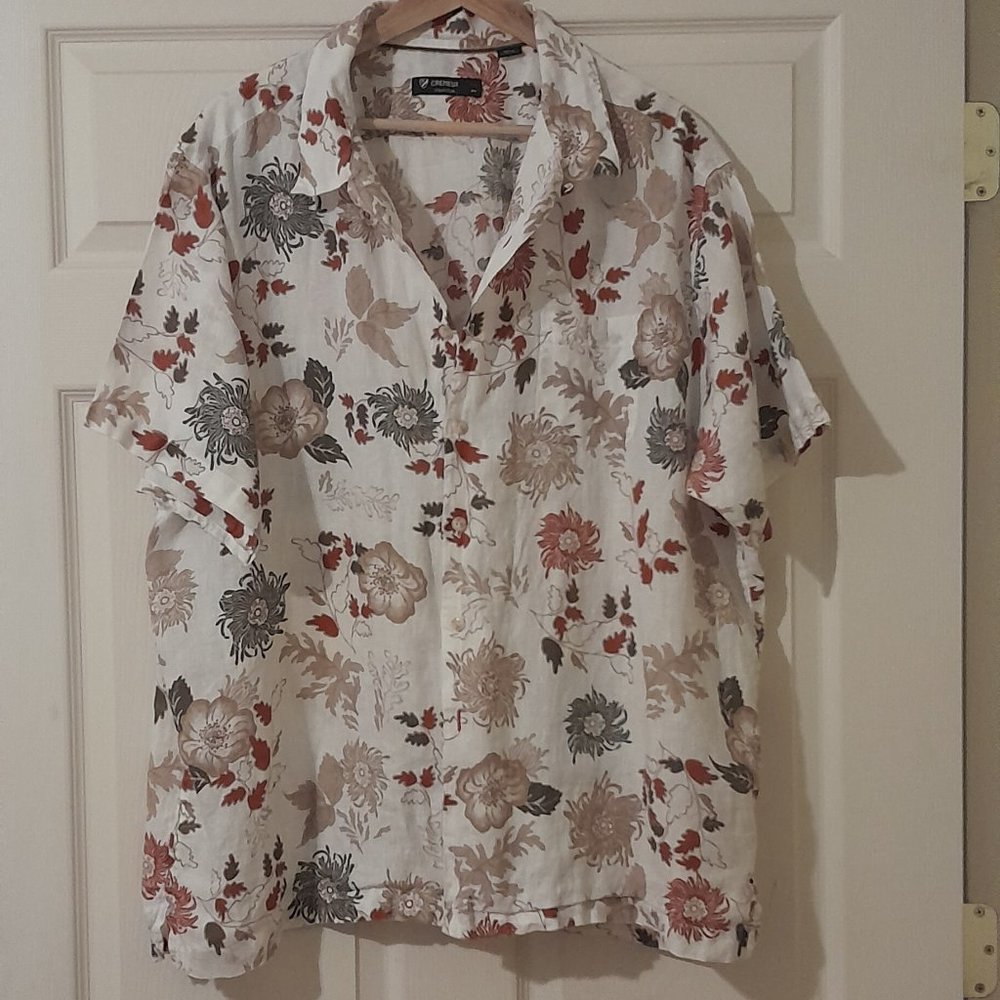 Linen floral shirt